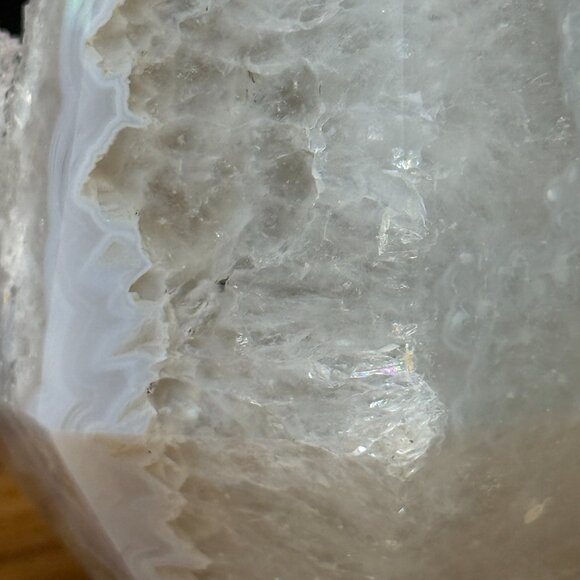 Blue Lace Agate Druzy Crystal Diamond Power Point Tower Natural Geode - Picture 4 of 7